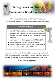 Concours photo Fêtes des Vendanges 2019